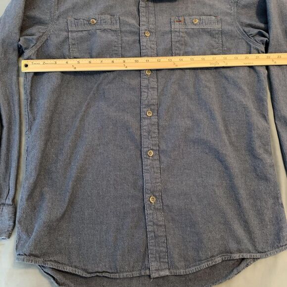 Red Head Workhorse Shirt Mens Large Blue Chambray Button Front Long Sleeve - Picture 3 of 6